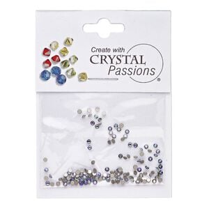 Flat back 144pk crystal paradise shine foil back, Crystal Passions&reg; 1.7-1.9mm rose round SS5 2058