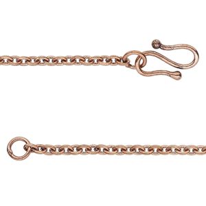 Chain 1pkg1 copper-plated cable, 2.5mm / s-hook clasp, antique brass 18 inch
