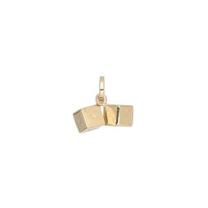 Charm, 14Kt gold, 5mm pair of dice. Sold individually.