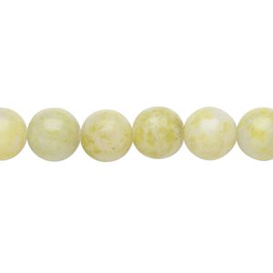 Peridot "jasper" 1pkg1, round bead natural 15.5-16 inch 8mm