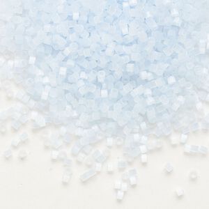 Seed bead, Delica&reg;, glass, pkg/7.5g, #11 round, opaque silk glass enamel pale aqua (DB-0830).