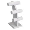 Display, bracelet, leatherette, white, 11-1/2 x 6-1/4 x 6-1/4 inches. Sold individually. image number 0
