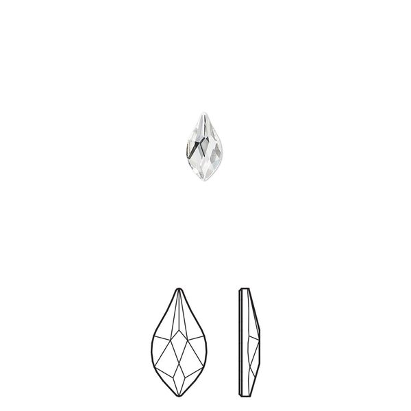 Flat back 288pk crystal foil back, Swarovski&reg; 7.5x4mm flame 2205 image number 0