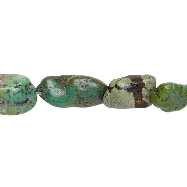 Turquoise 1pkg1, nugget bead 15 inch small image number 0