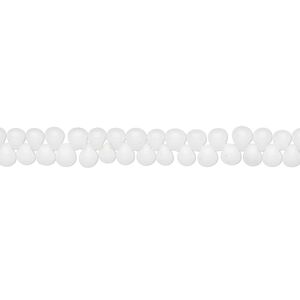 Seed bead, Miyuki, glass, pkg/250g, 3.3x2.8mm mini fringe, opaque white, (DP-402).