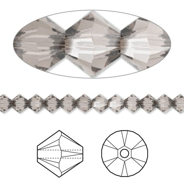 Bead 1440pk greige, Swarovski&reg; 4mm XILION bicone 5328 image number 0