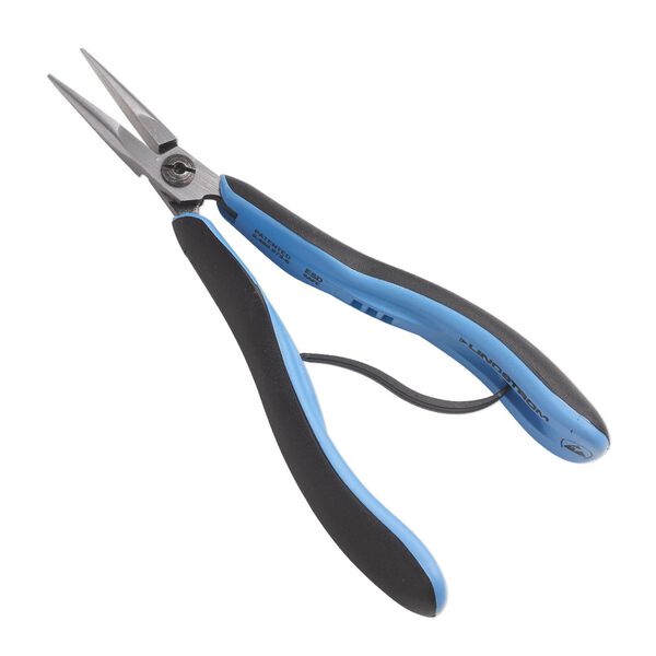 Pliers, Lindstrom&reg; RX series, long chain-nose, steel / plastic / rubber, blue and black, 6 inches. Sold individually. image number 0