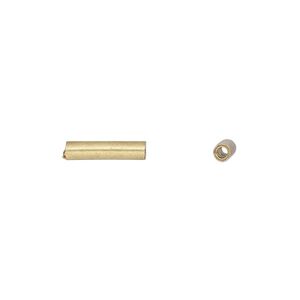 Crimp 1pkg50 brass-finished, 10x2mm round tube / 1.3mm inside diameter, copper / Beadalon&reg;