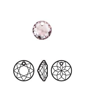 Drop 2pk light amethyst, Crystal Passions&reg; 10mm pendant classic cut 6430