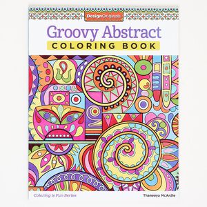 Book 1pkg1 "Groovy Abstract Coloring Book" by Thaneeya McArdle softcover, 10.5x8.5 inch, multicolored