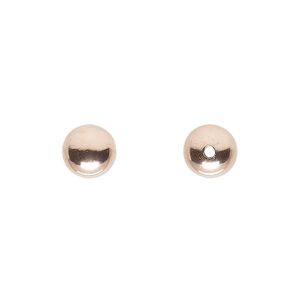 Bead 1pkg2 14Kt rose gold-filled, 8mm seamless round