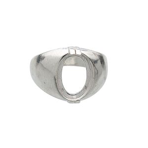 Ring, sterling silver, 14x10mm 2-prong oval setting, size 11. Sold individually.