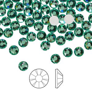 Flat back 1440pk Caribbean Sea foil back, Preciosa MAXIMA Czech crystal hotfix rhinestone 4.6-4.8mm chaton rose round SS20