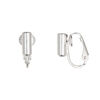 Ear wire 1pkg100, earclip converter, silver-plated brass / silicone, 16mm fishhook with 10mm barrel, fits up to 20 gauge earstud, 50 pair image number 0