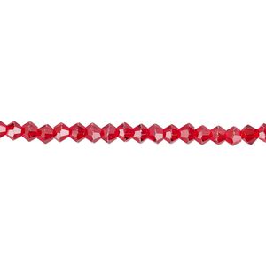 Bead 1pk 16 facets transparent red, Celestial Crystal&reg; 3mm bicone 15.5-16 inch