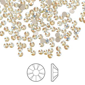 Flat back 144pk chrysolite opal AB foil back, Preciosa MAXIMA Czech crystal rhinestone 2.5-2.7mm chaton rose round SS9