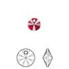 Drop 144pk Siam, Swarovski&reg; 8mm pendant mini disk 6428 image number 0