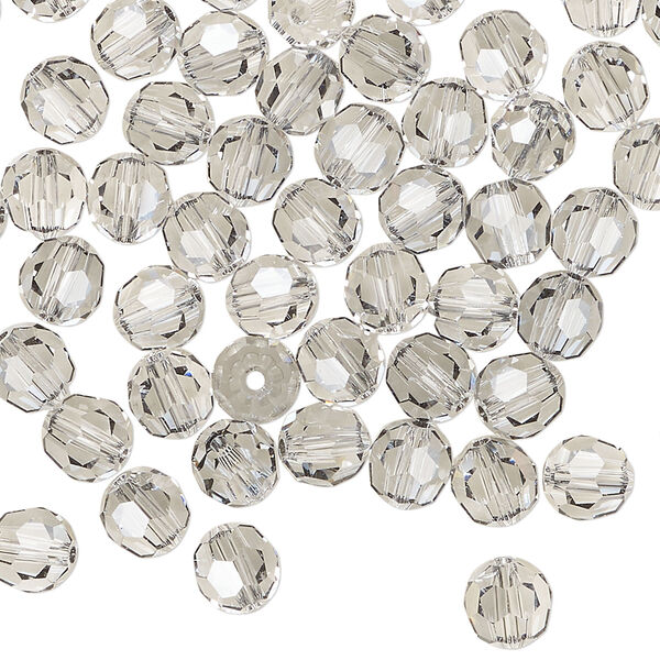Bead 1pkg120 crystal urban grey, Crystal Passions&reg; 6mm round 5000 image number 0