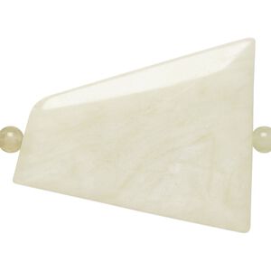 New "jade" 1pkg1, faceted flat freeform bead natural 15.5-16 inch 31x23mm-44x31mm