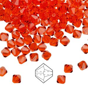 Bead 576pk hyacinth, Preciosa Czech crystal 5mm bicone