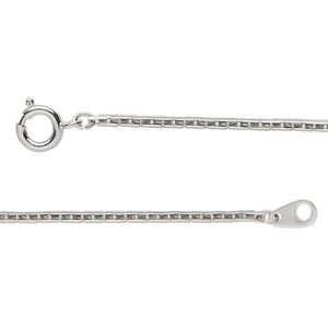 Chain 1pkg1 beading, 1.8mm / springring clasp, antique silver-finished steel 15 inch