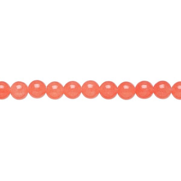 Malaysia "jade" 1pkg1, round bead, watermelon 15.5-16 inch 4mm image number 0