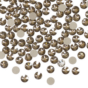 Flat back 1pkg144 crystal bronze foil back, Crystal Passions&reg; 3.8-4mm rose round SS16 2088