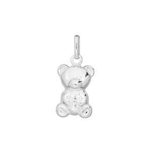 Charm, sterling silver, 15x10mm teddy bear. Sold individually.