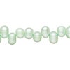 Freshwater pearl 1pkg1, top-drilled rice, 15.5-16 inch shamrock 6x5mm-9x6mm cultured image number 0