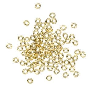 Jump ring 1pkg100 brass, 3mm round, 18 gauge / 1.2mm inside diameter