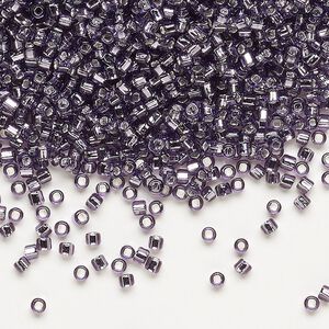 Seed bead, Dyna-Mites&trade;, glass, pkg/40g, #11 round, transparent silver-lined amethyst purple, (71:SR 11/0 SR).