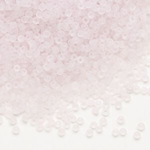Seed bead, Dyna-Mites&trade;, glass, pkg/40g, #11 round, translucent matte light pink, (27MA 11/0 RR).