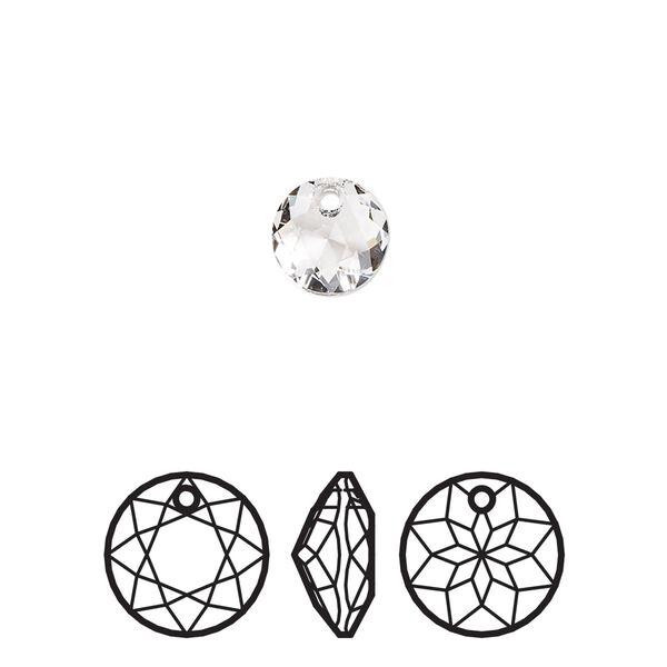 Drop 72pk crystal, Swarovski&reg; 8mm pendant classic cut 6430 image number 0