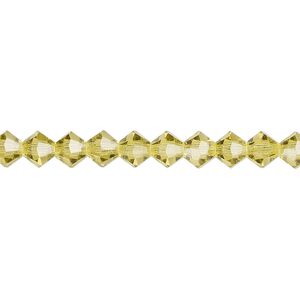 Bead 144pk acid yellow, Preciosa Czech crystal 5mm bicone