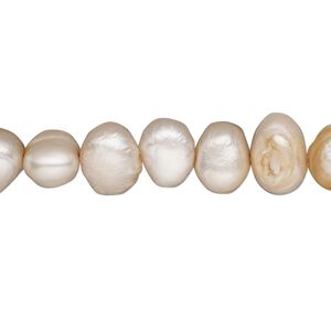 Pearl 1pkg1 freshwater, 7-8mm flat-sided potato, 15.5-16 inch cultured mauve