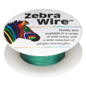 Wire, Zebra Wire&trade;, color-coated copper, pale green, 26 gauge. Sold per 30-yard spool.
