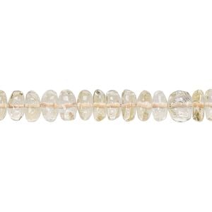 Citrine 1pkg1, hand-cut rondelle bead 13 inch 7x3mm-8x5mm
