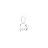 Bail, ice-pick, sterling silver, 13x3mm leaf 4mm grip length. Sold individually. image number 1