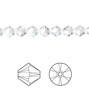 Bead 24pk crystal moonlight, Crystal Passions&reg; 6mm bicone 5328