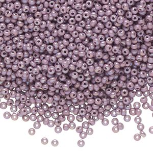 Seed bead, Preciosa Ornela Czech glass, pkg/50g, #11 rocaille, opaque rainbow violet, (24020).