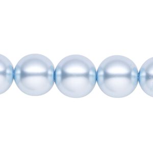 Pearl 1pk light blue, Celestial Crystal&reg; 12mm round 15.5-16 inch