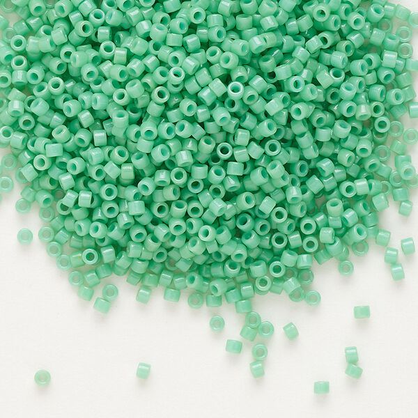 Seed bead, Delica&reg;, glass, pkg/250g, #11 round, Duracoat&reg; opaque outside dyed sea opal (DB-2125). image number 0