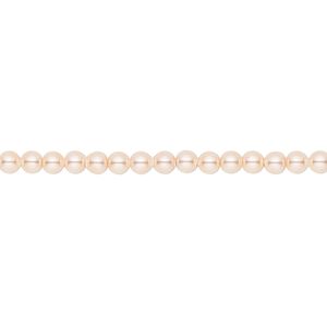 Pearl 100pk peach, Crystal Passions&reg; 3mm round 5810