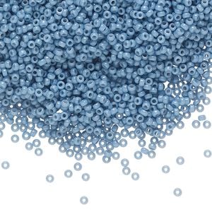 Seed bead, Miyuki, glass, pkg/250g, #15 rocaille, Duracoat&reg; opaque outside dyed bayberry, (RR-4482).