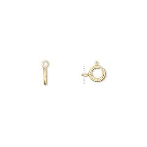 Springring 1pkg10 14Kt gold-filled, 5mm, clasp 1-strand
