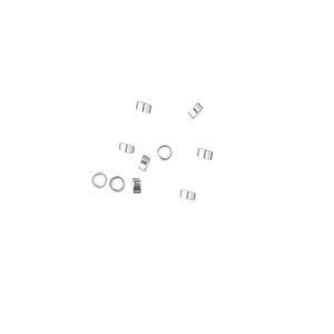Crimp 1pkg10 sterling silver, 2x1mm seamless tube / heavy wall, 1mm inside diameter