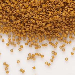 Seed bead, Delica&reg;, glass, pkg/50g, #11 round, opaque matte glazed toast (DB-2286).
