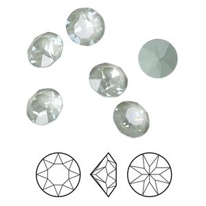 Chaton 6pk crystal agave ignite LacquerPRO, Crystal Passions&reg; 8.16-8.41mm round SS39 1088