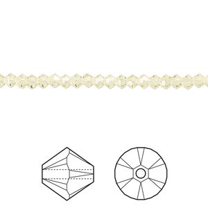 Bead 48pk jonquil, Crystal Passions&reg; 3mm bicone 5328