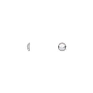 Bead cap, sterling silver-filled, 4x1mm round, fits 3-5mm bead. Sold per pkg of 20.